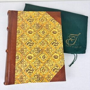 Toccata handcrafted Italian Collection leather bound blank memory/journal book